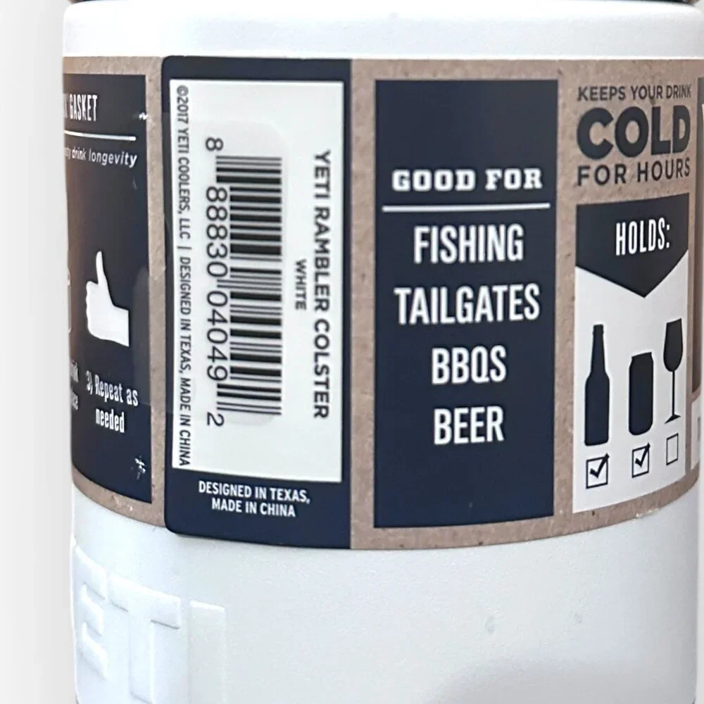 Yeti Rambler Colster White Color Koozie Size12 oz Fits Standard Cans NEW w/ Tags - Picture 6 of 16